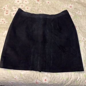 Genuine suede skirt